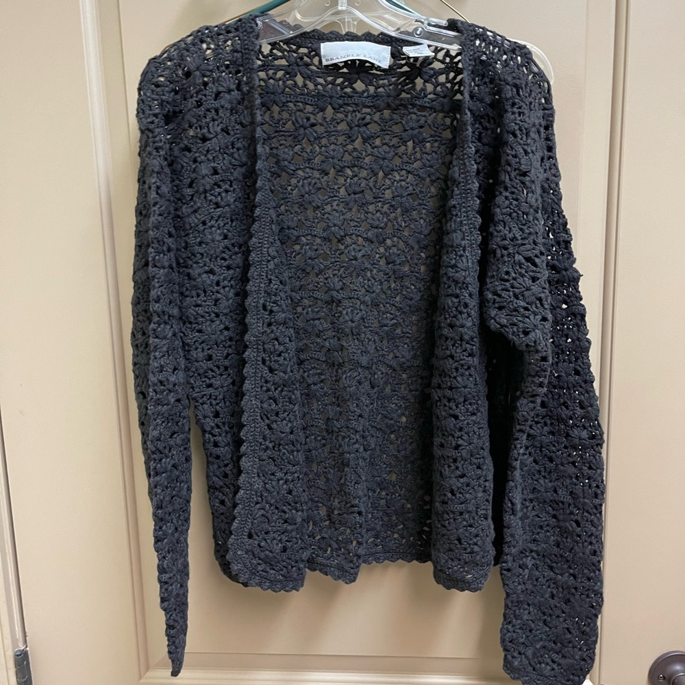 Black knit cardigan